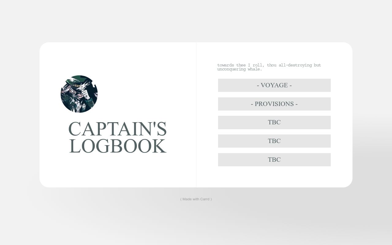 CAPTAIN'S LOGBOOK